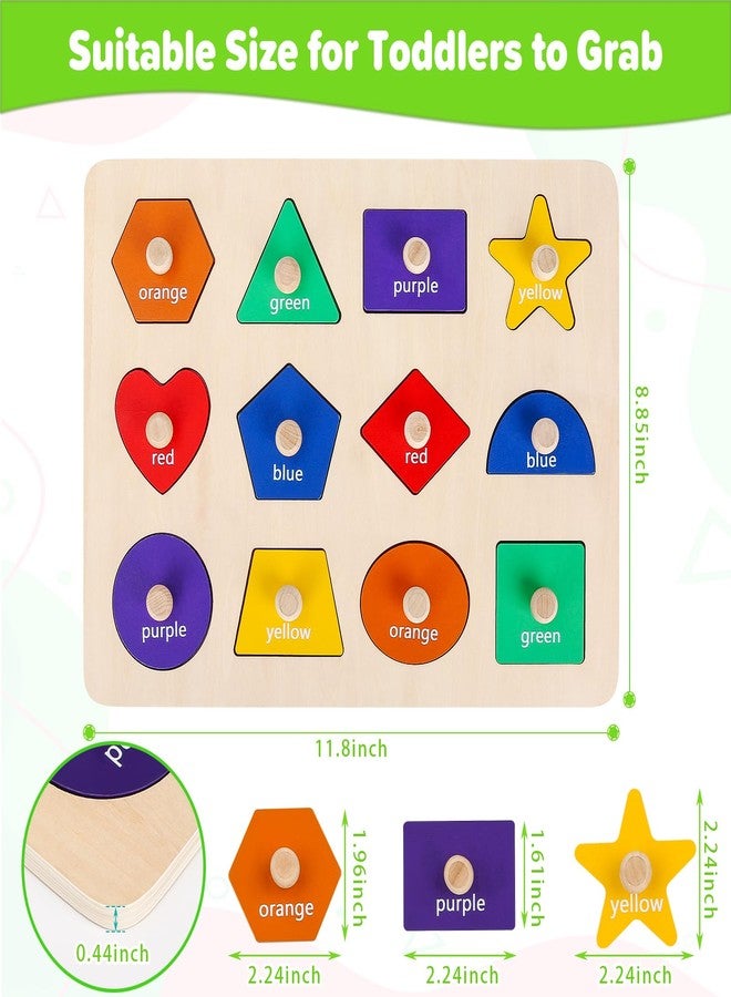 Jumlys Montessori Toys for Toddlers 1, 2, 3 Year Old, Wooden Shape Learning Puzzles for Baby 12-18-24 Months, Early Educational Toys, Perfect Christmas Birthday Gifts for Boys & Girls Age 1-3 - Image 3